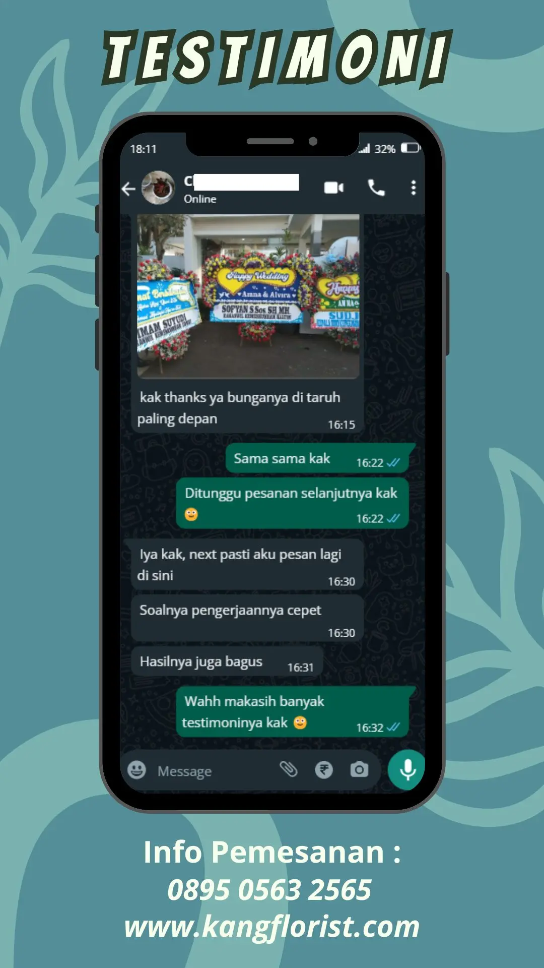 pesan karangan bunga premium